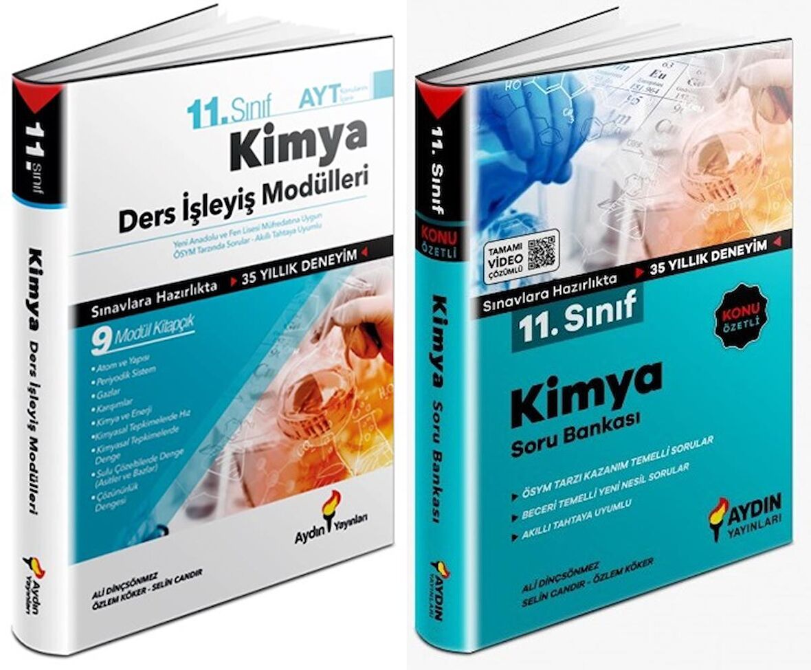Aydın 11. Sınıf Kimya Ders İşleyiş + Soru Seti 2 Kitap 2023