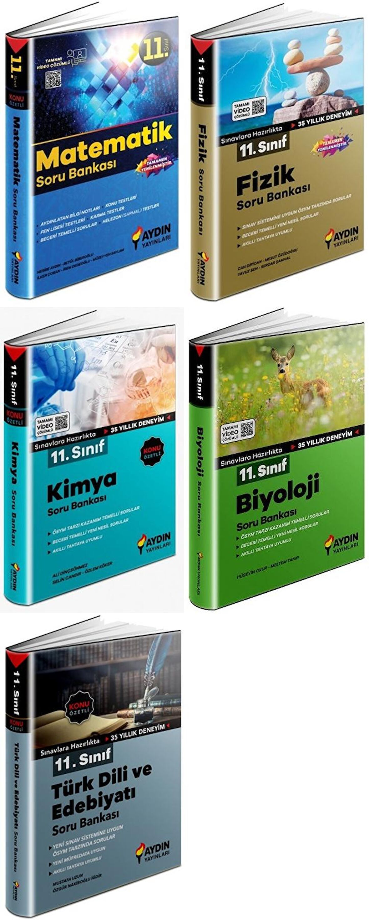 Aydın 11. Sınıf Sayısal Soru Bankası Seti 5 Kitap 2023