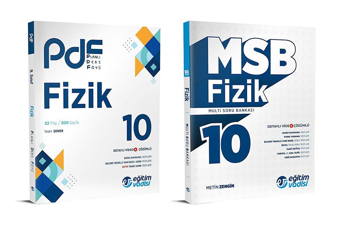 Eğitim Vadisi 2024 10. Sınıf Fizik Pdf + Soru Seti 2 Kitap