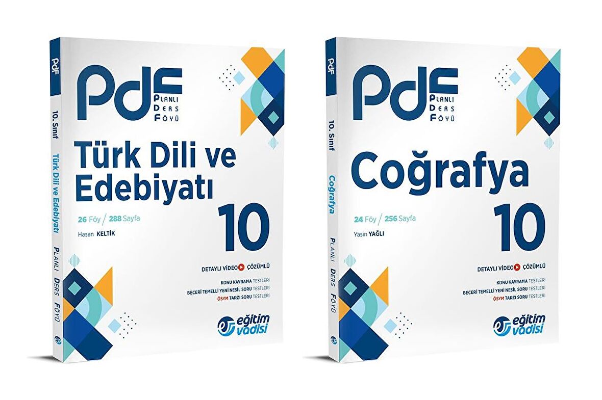 Eğitim Vadisi 2024 10. Sınıf Edebiyat + Coğrafya Pdf Seti 2 Kitap
