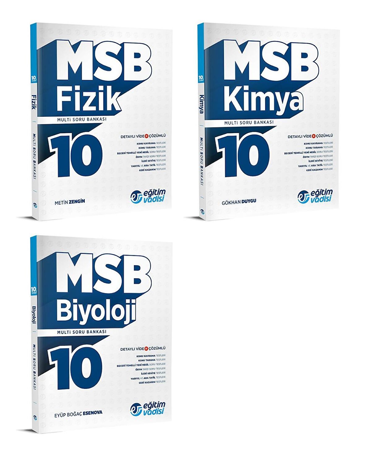 Eğitim Vadisi 2024 10. Sınıf Fizik Kimya Biyoloji Fasikül Msb Soru Bankası Seti
