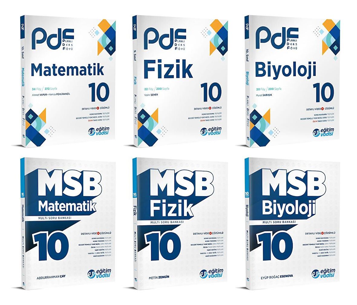 Eğitim Vadisi 2024 10. Sınıf Matematik + Fizik + Biyoloji Pdf + Soru Seti 6 Kitap