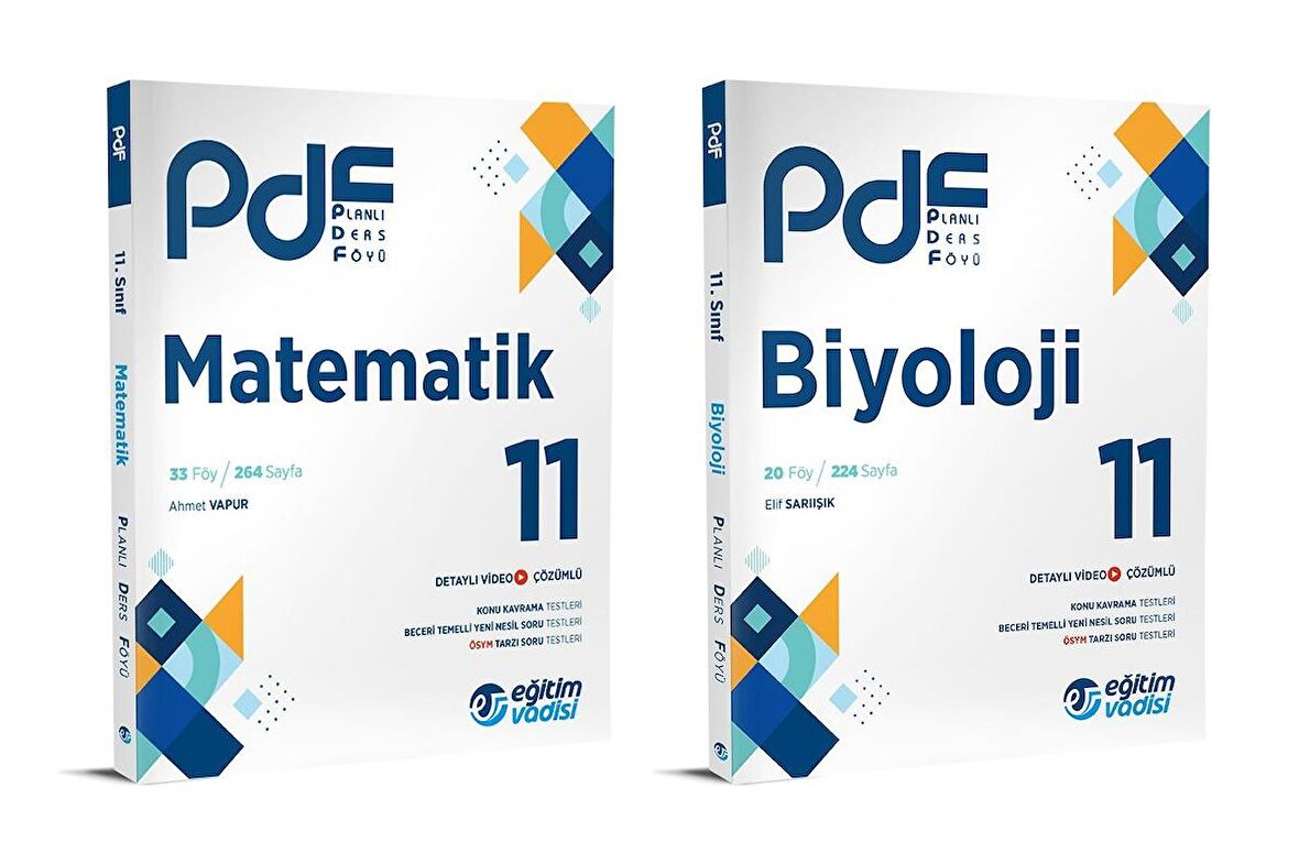 Eğitim Vadisi 2024 11. Sınıf Matematik + Biyoloji Pdf Seti 2 Kitap