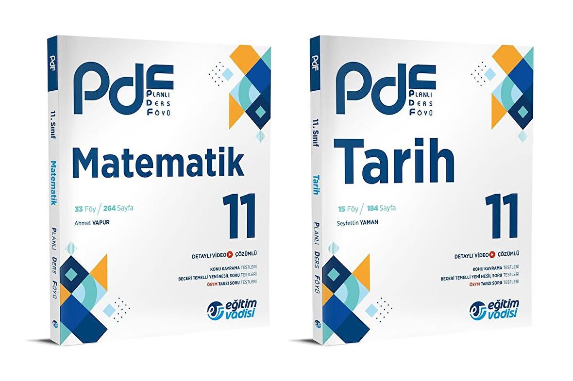 Eğitim Vadisi 2024 11. Sınıf Matematik + Tarih Pdf Seti 2 Kitap