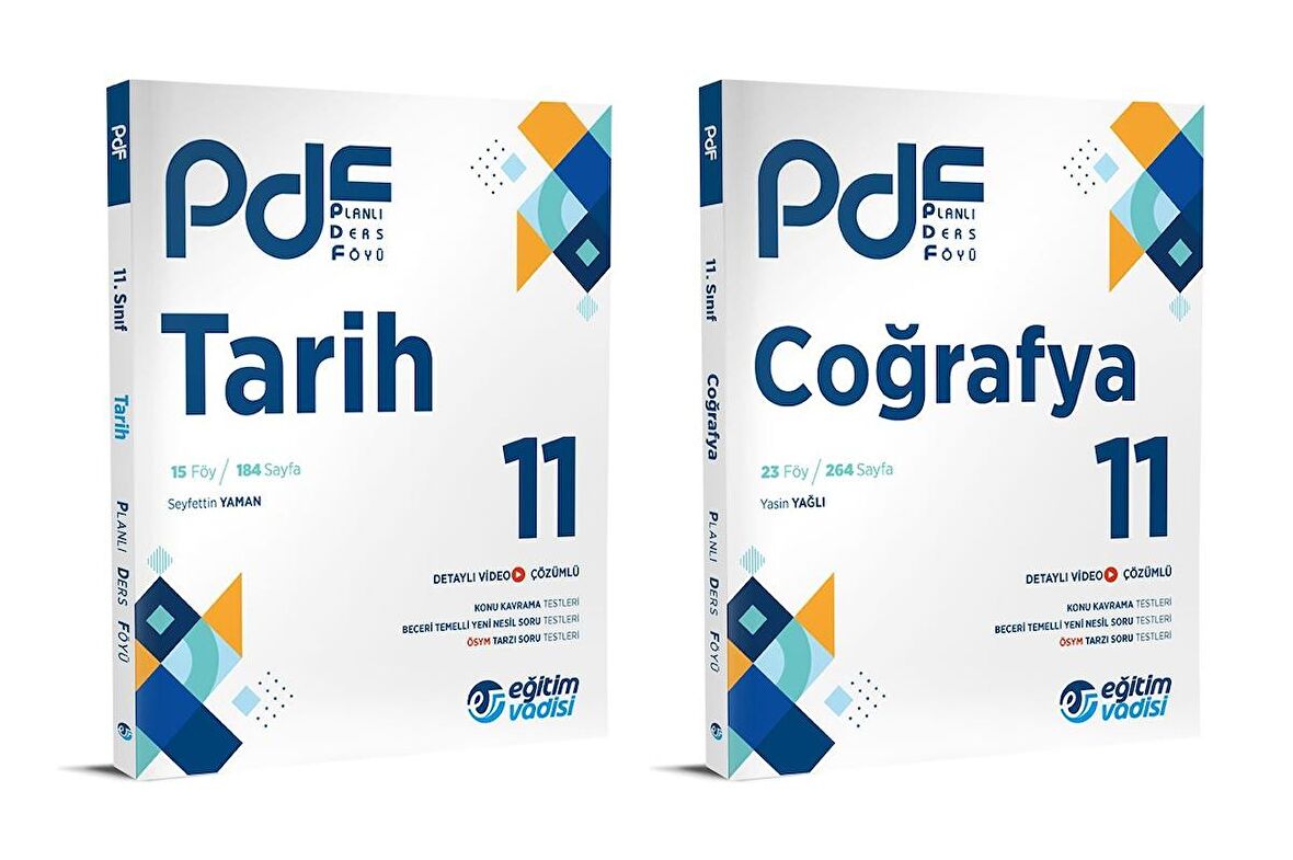 Eğitim Vadisi 2024 11. Sınıf Tarih + Coğrafya Pdf Seti 2 Kitap