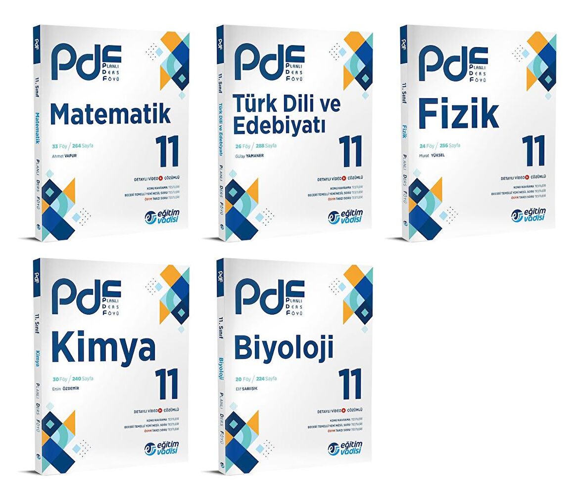 Eğitim Vadisi 2024 11. Sınıf Matematik + Edebiyat + Fizik + Kimya + Biyoloji Pdf Seti 5 Kitap