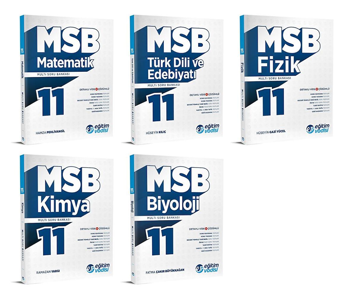 Eğitim Vadisi 2024 11. Sınıf Matematik + Edebiyat + Fizik + Kimya + Biyoloji Soru Seti 5 Kitap