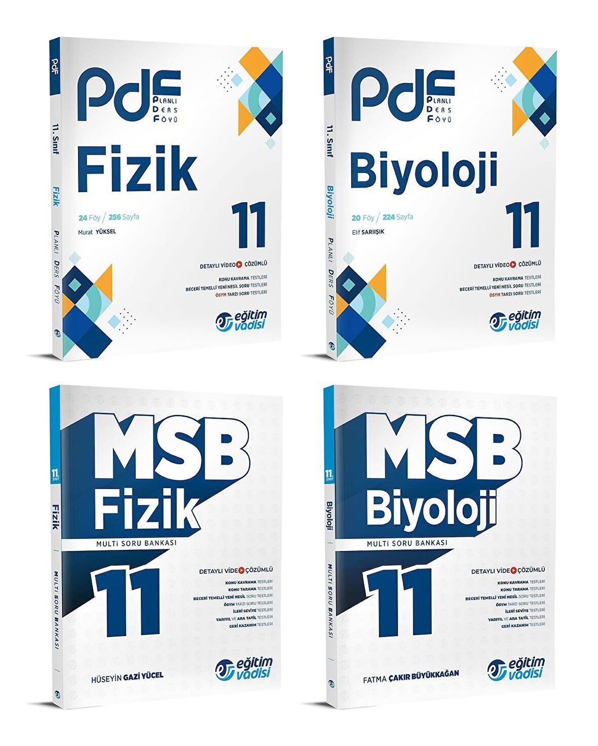 Eğitim Vadisi 2024 11. Sınıf Fizik + Biyoloji Pdf + Soru Seti 4 Kitap