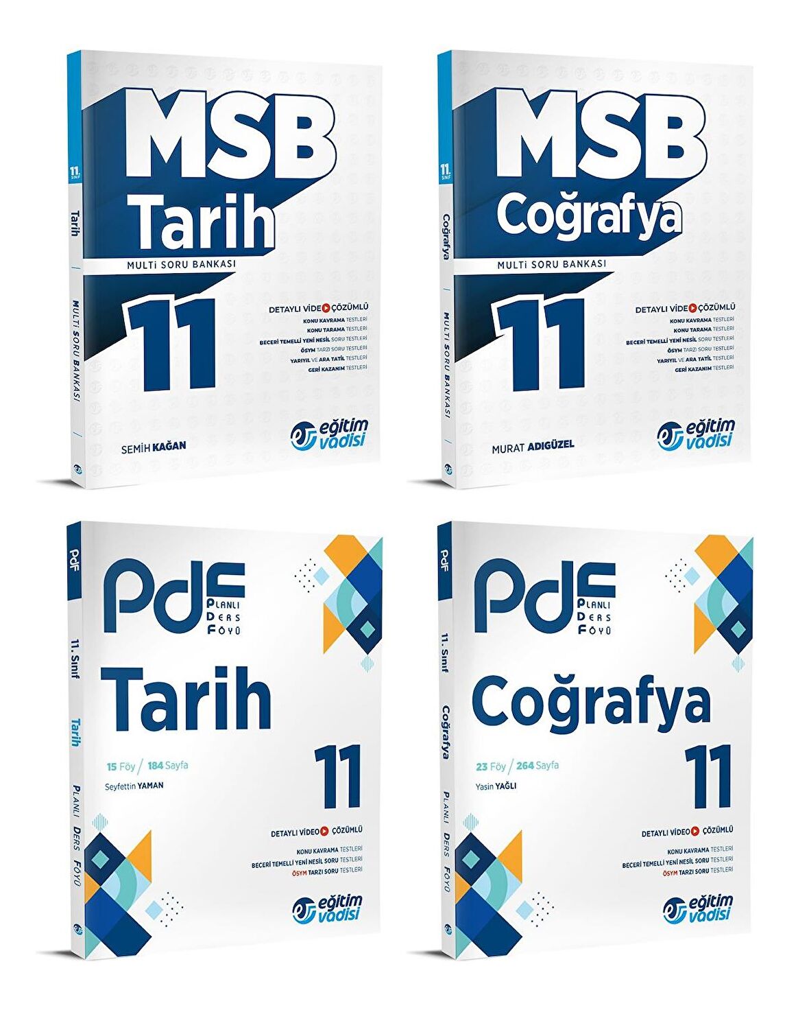 Eğitim Vadisi 2024 11. Sınıf Tarih + Coğrafya Pdf + Soru Seti 4 Kitap