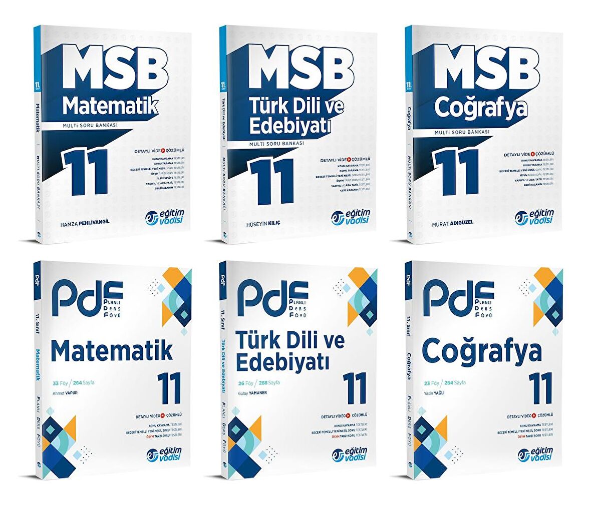 Eğitim Vadisi 2024 11. Sınıf Matematik + Edebiyat + Coğrafya Pdf + Soru Seti 6 Kitap