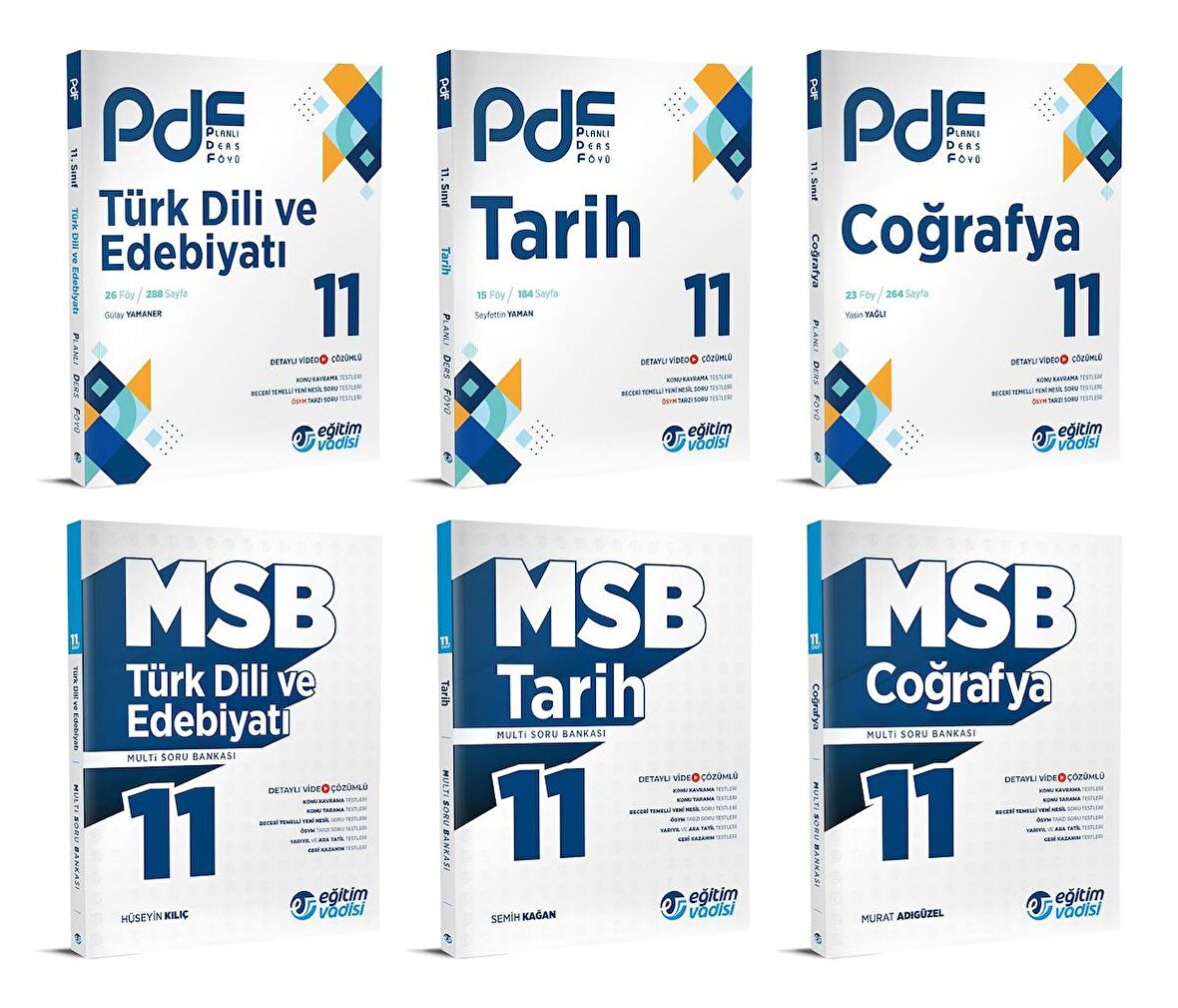 Eğitim Vadisi 2024 11. Sınıf Edebiyat + Tarih + Coğrafya Pdf + Soru Seti 6 Kitap