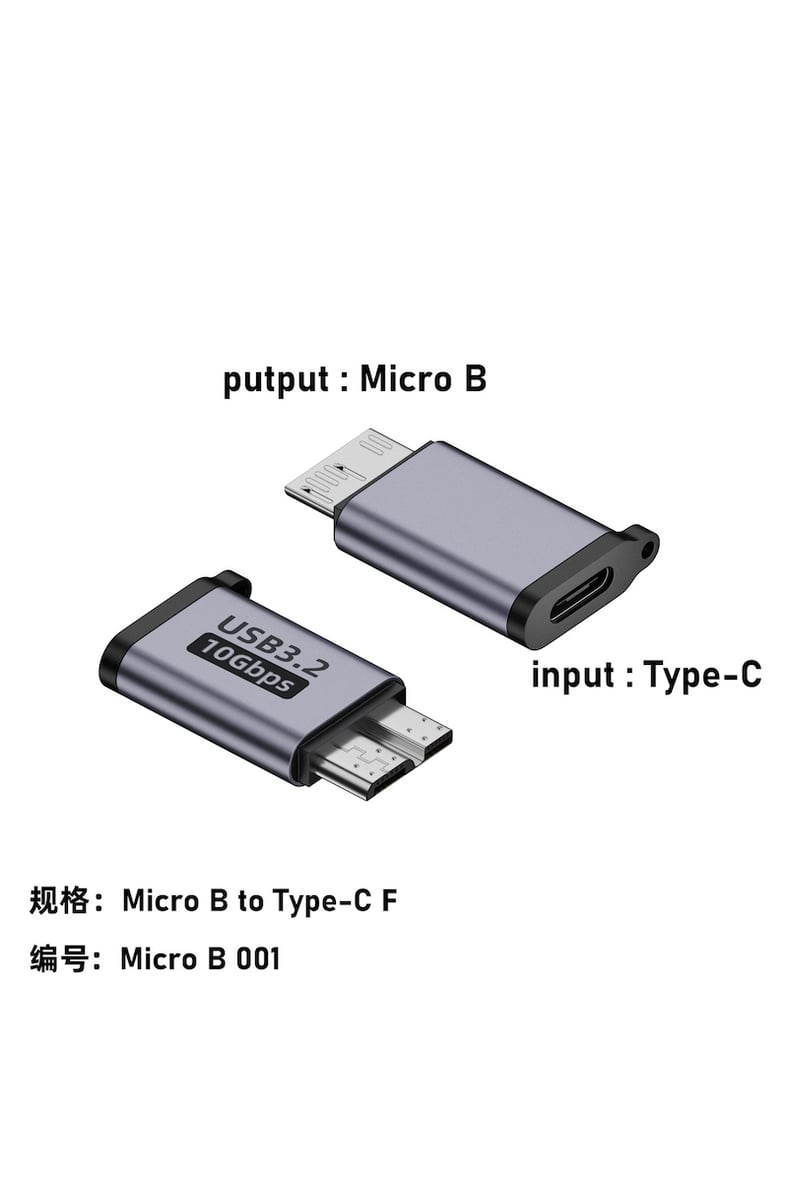 Veri Aktarımı ve Şarj için Micro USB'den Type-C'ye/USB'den Micro USB'ye Adaptör