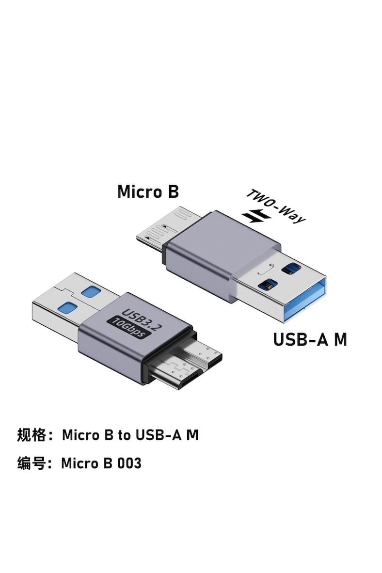 Veri Aktarımı ve Şarj için Micro USB'den Type-C'ye/USB'den Micro USB'ye Adaptör