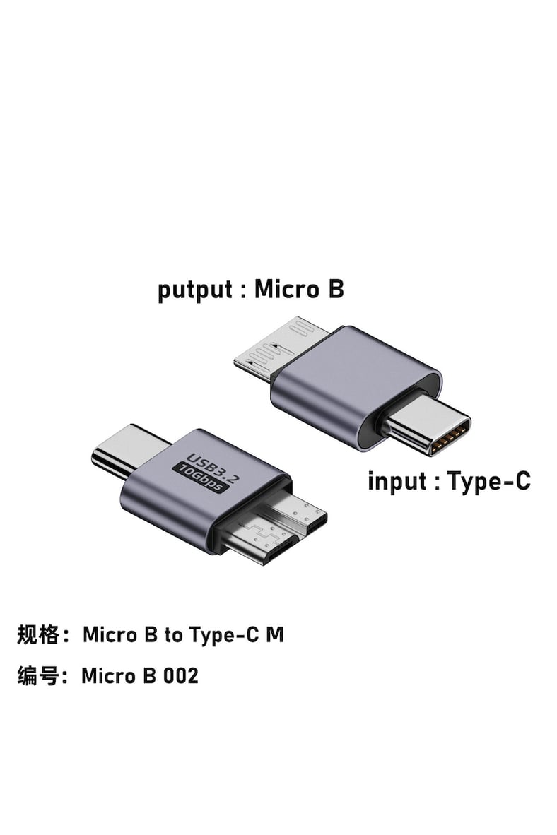 Veri Aktarımı ve Şarj için Micro USB'den Type-C'ye/USB'den Micro USB'ye Adaptör
