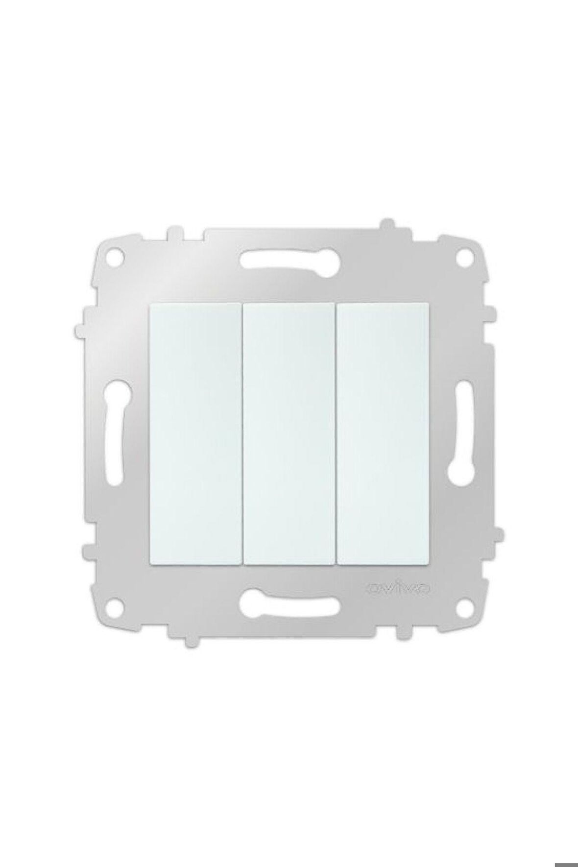 12 Adet Ovivo Mina Beyaz Üçlü Anahtar ÇERÇEVESİZDİR