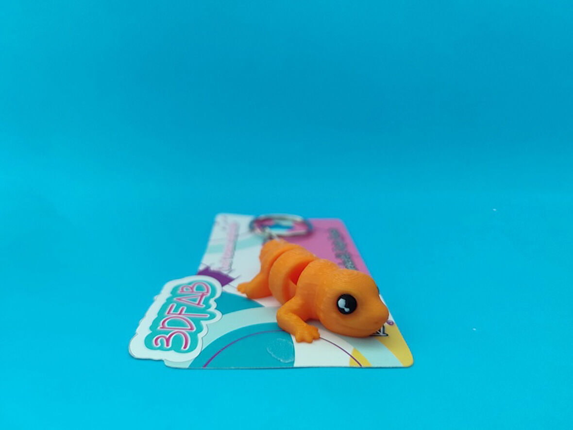 Sevimli Leoplar Gecko Anahtarlık - 3D Baskı Özel Tasarım