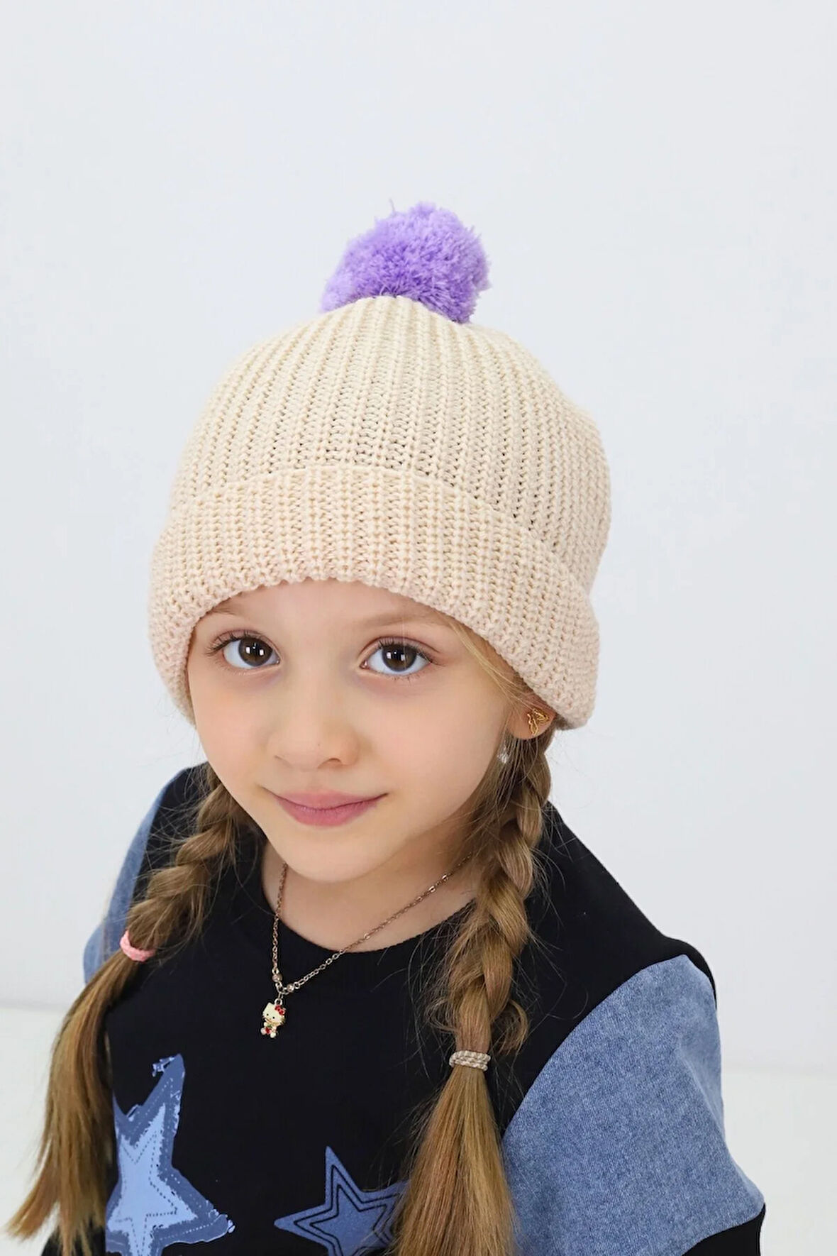 Minima Bebek Ponponlu Örgü Bere – Yumuşak, Sıcak Tutucu Kışlık