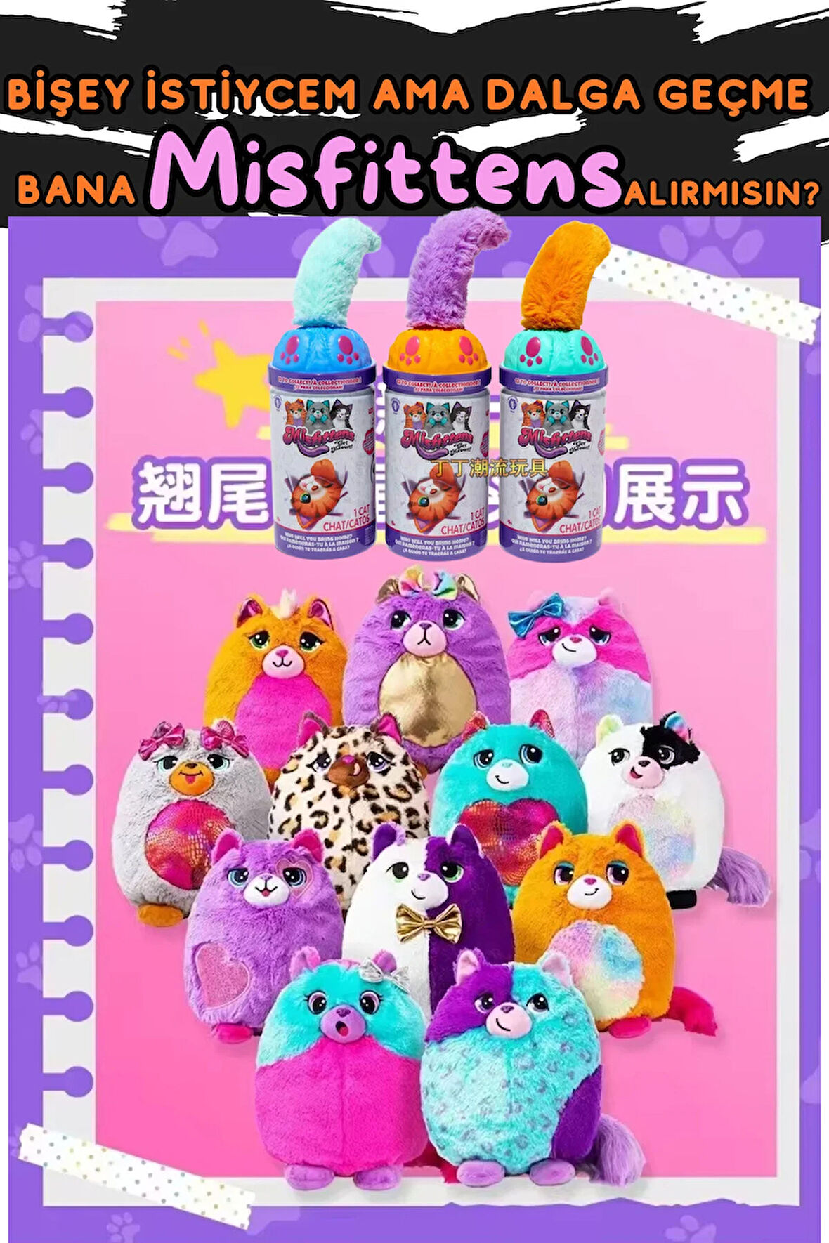 Orijinal Misfittens Sürpriz Peluş Hediyelik Peluş Misfitttens Oyuncak 1 Adet Misfits Misfiten