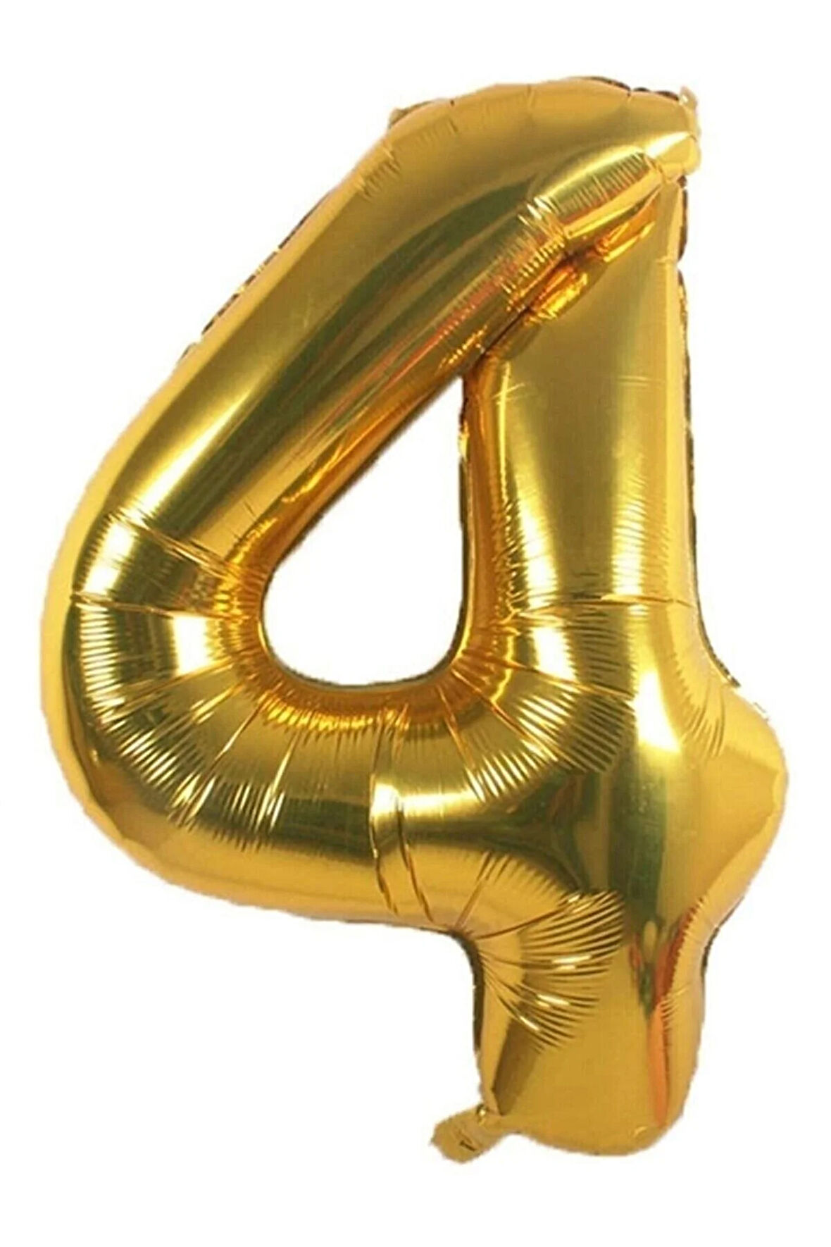 Folyo Balon 4 Rakamı Helyum Balon 90 Cm Gold Renk - 4 Yaş Balonu - 4 Yaş Balon -4 Rakam Balon