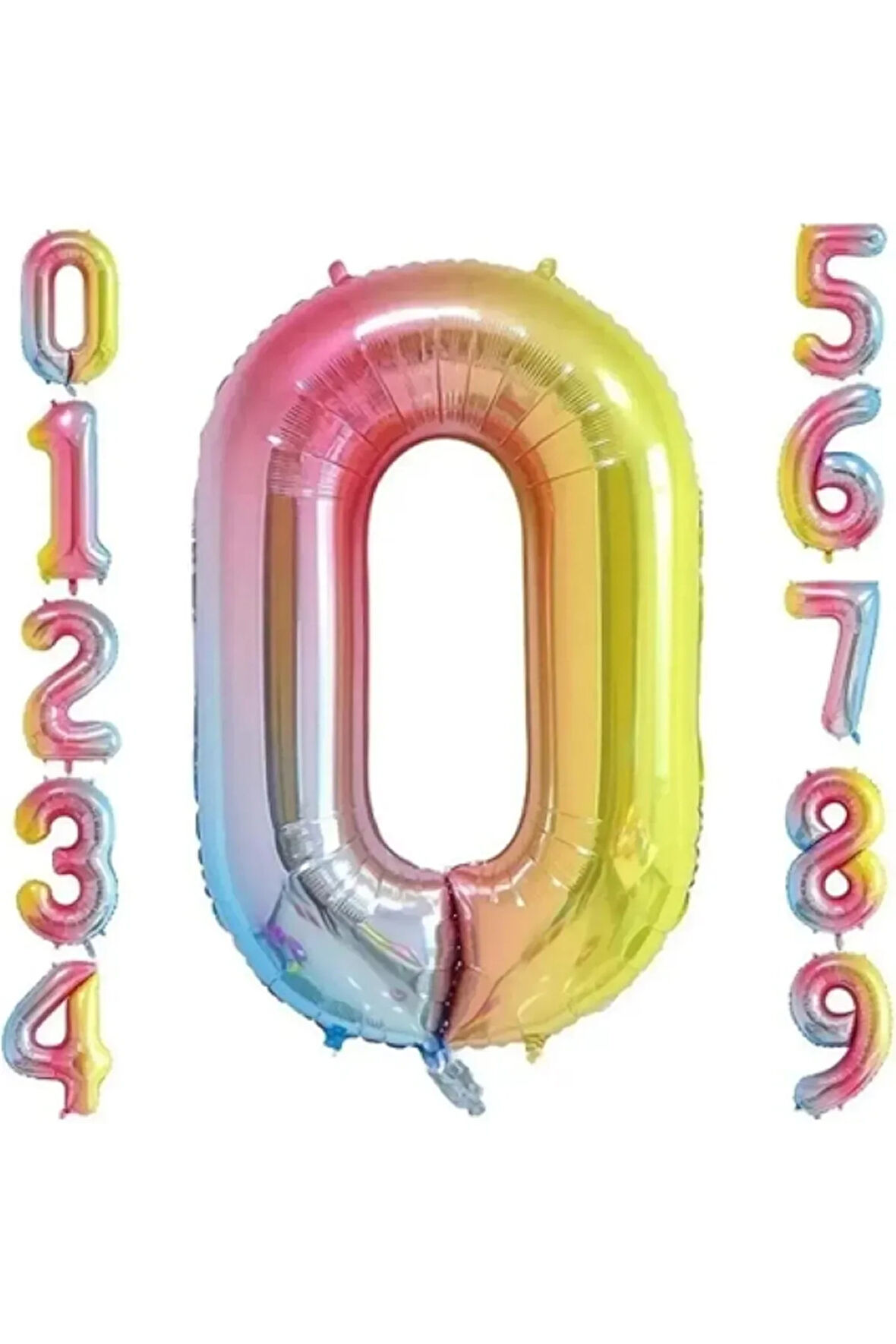 0 Yaş Renkli Folyo Balon 34 İnç (76-82 cm)