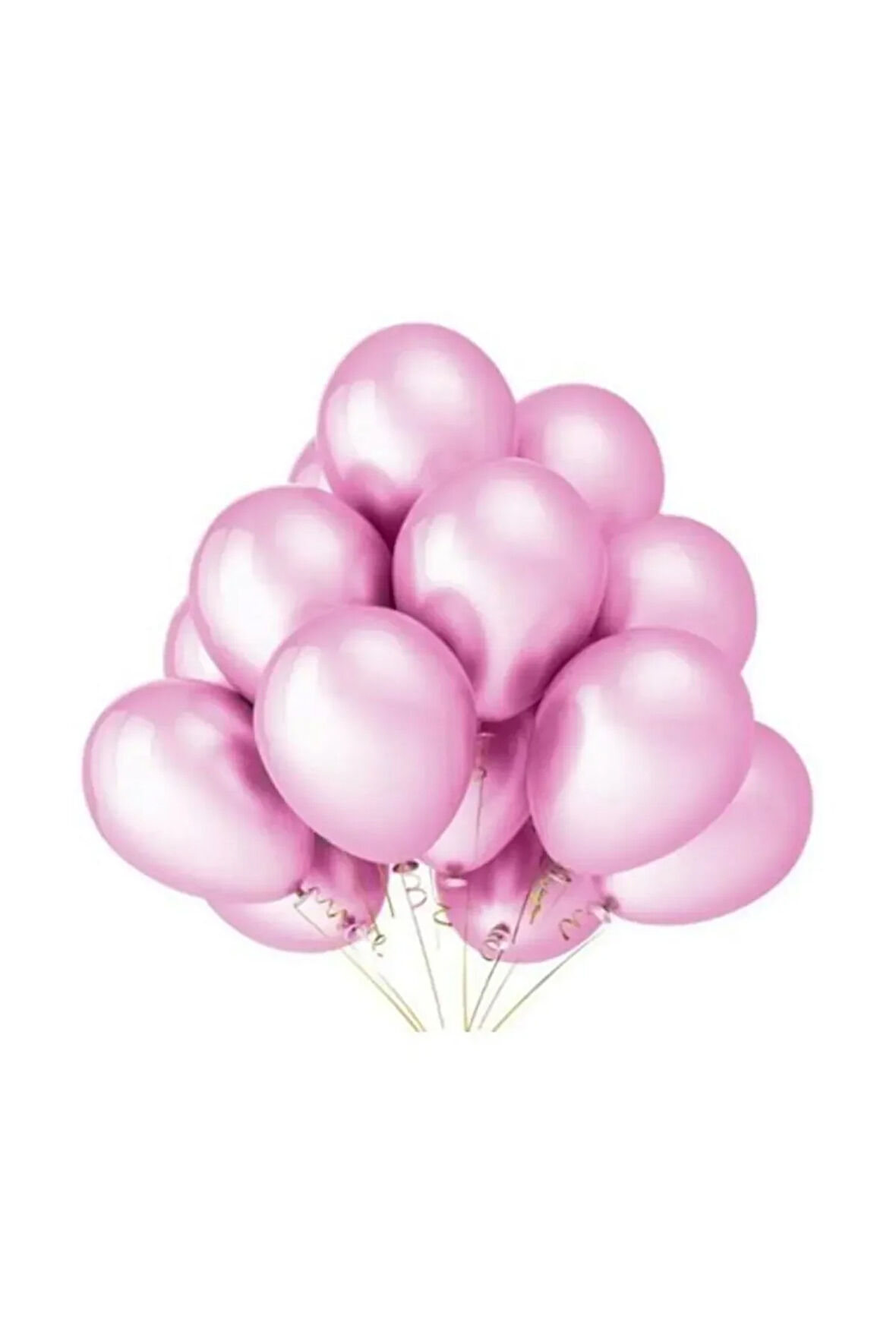 15 Adet Metalik Pembe Balon - Doğum Günü Konsepti - Parti Malzemeleri - Bride To Be Malzemeleri