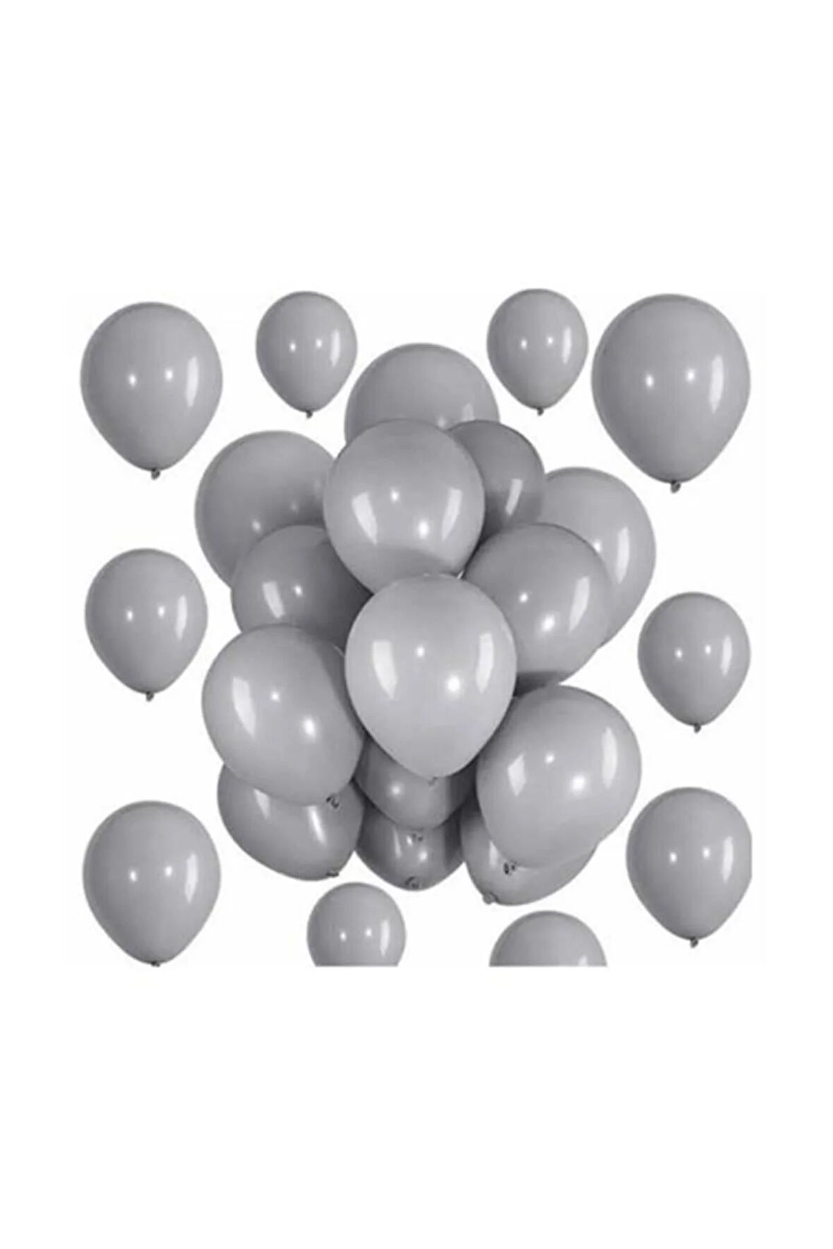 15 Adet Gri Balon - Doğum Günü Konsepti - Parti Malzemeleri - Bride To Be Malzemeleri