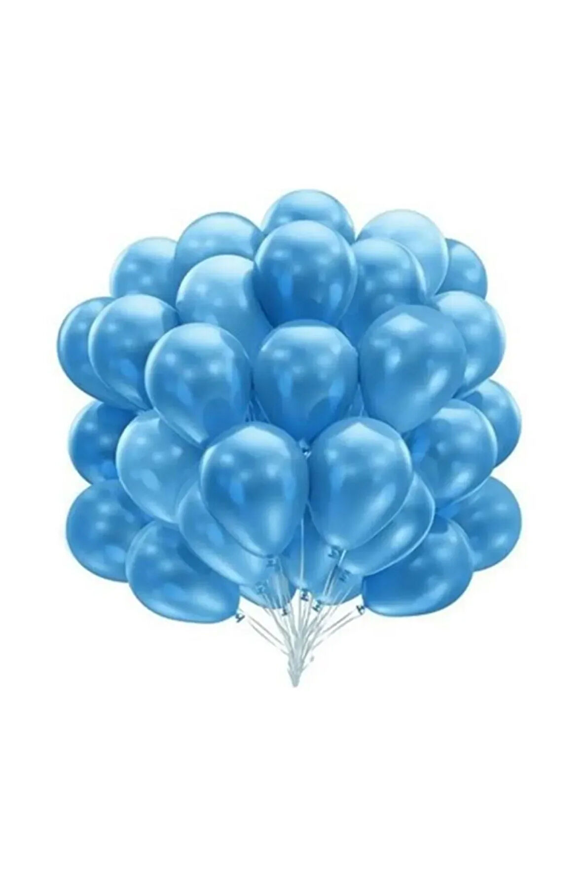 15 Adet Metalik Mavi Balon - Doğum Günü Konsepti - Parti Malzemeleri - Bride To Be Malzemeleri