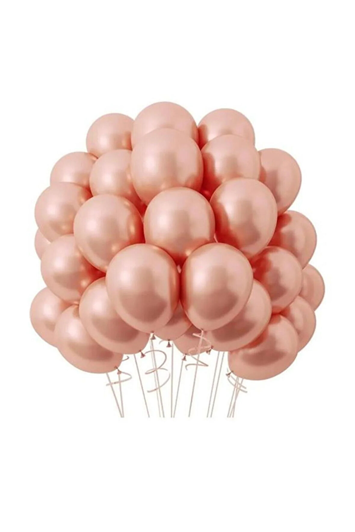 15 Adet Metalik Rose Balon - Doğum Günü Konsepti - Parti Malzemeleri - Bride To Be Malzemeleri