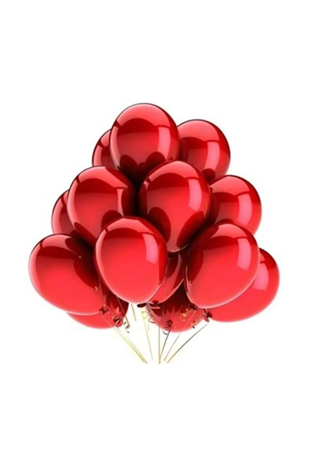 15 Adet Metalik Kırmızı Balon - Doğum Günü Konsepti - Parti Malzemeleri - Bride To Be Malzemeleri