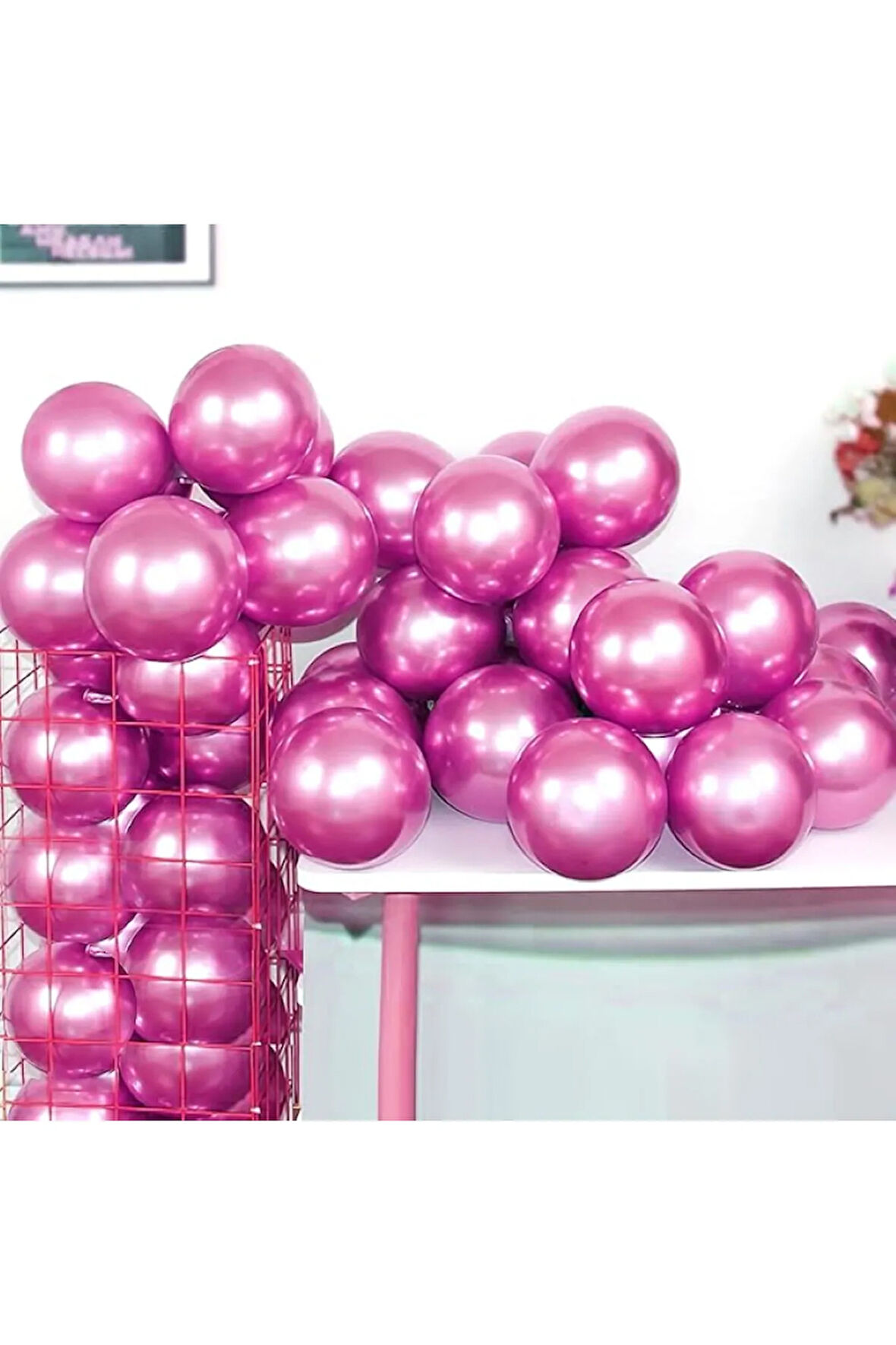 12INC Büyük Boy Aynalı Krom Balon Yüksek Kalite 10 Adet