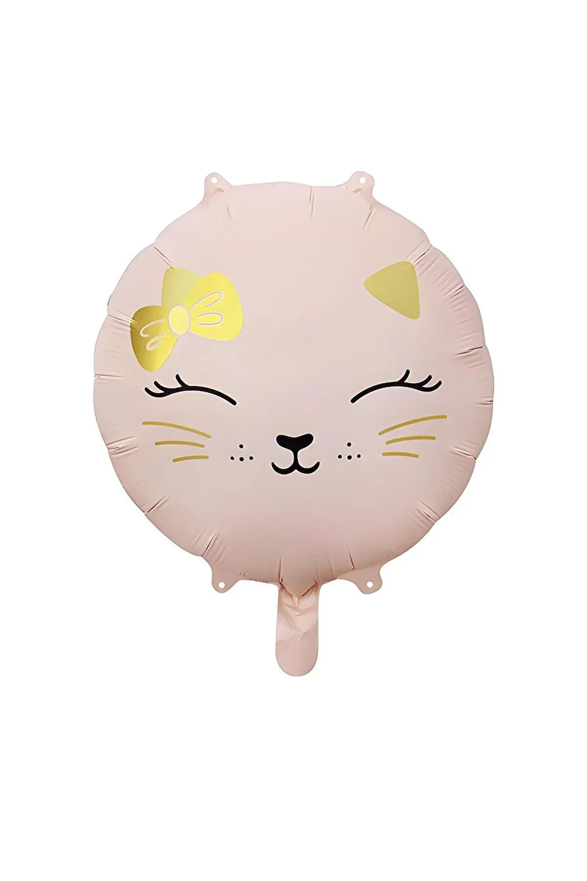 Retro Pembe Renkli Kedi Kitty Folyo Balon 18 inç 45 Cm
