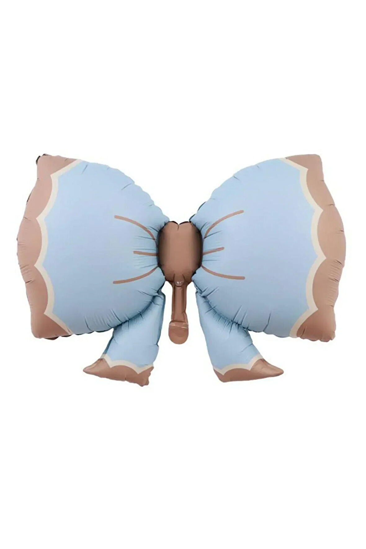 Retro Fiyonk Pastel Folyo Balon Büyük Boy Mavi 90-61 Cm