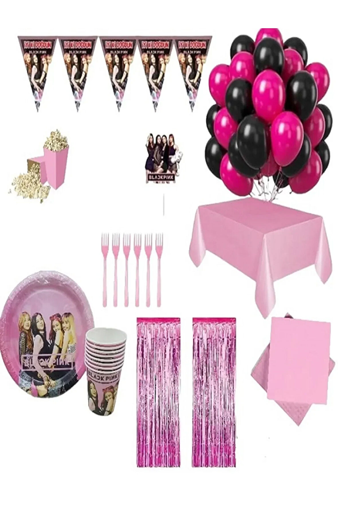 Blackpink Temalı 16 Kişilik Doğum Günü Seti