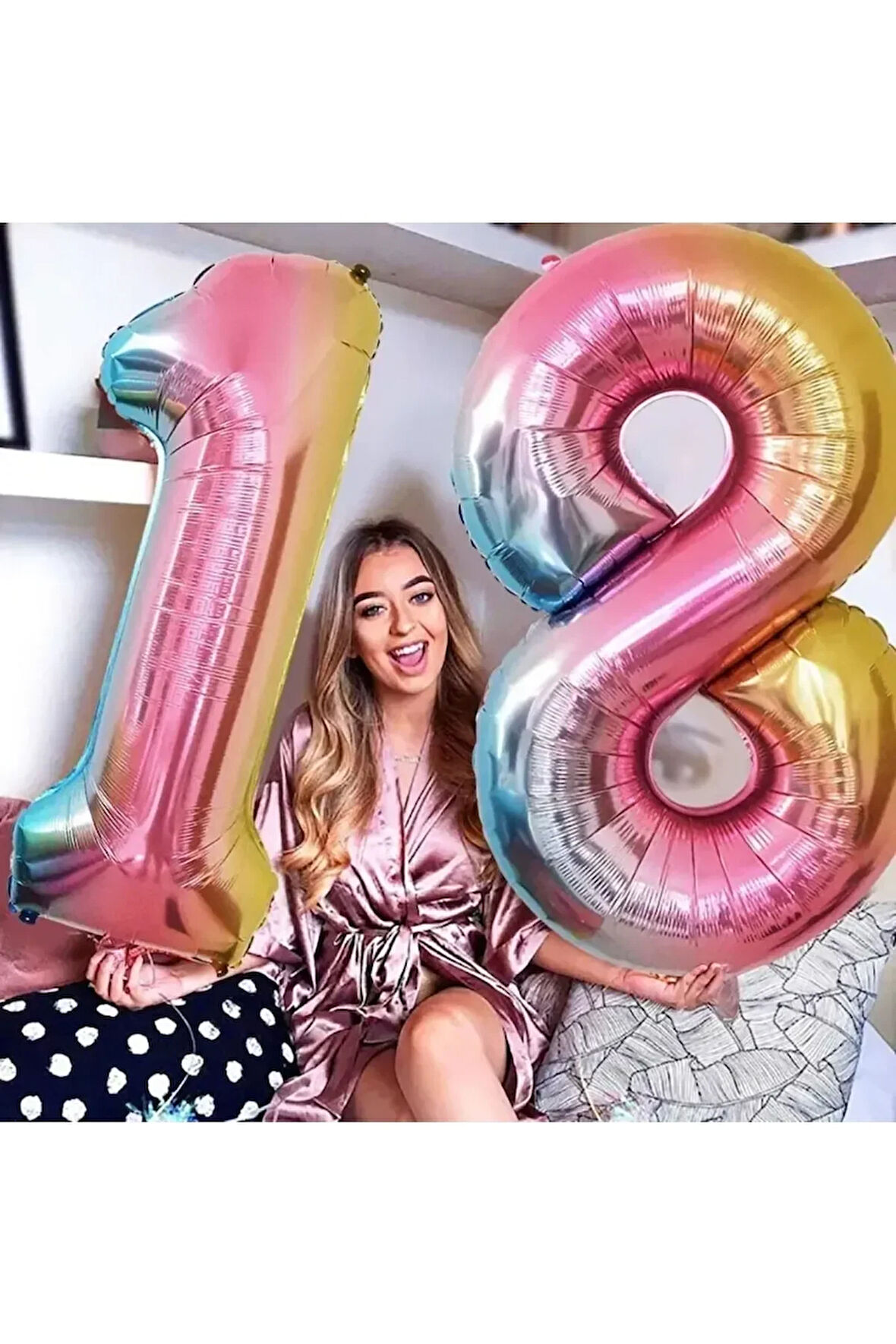 Mini Party Store 18 Yaş Folyo Set Renkli