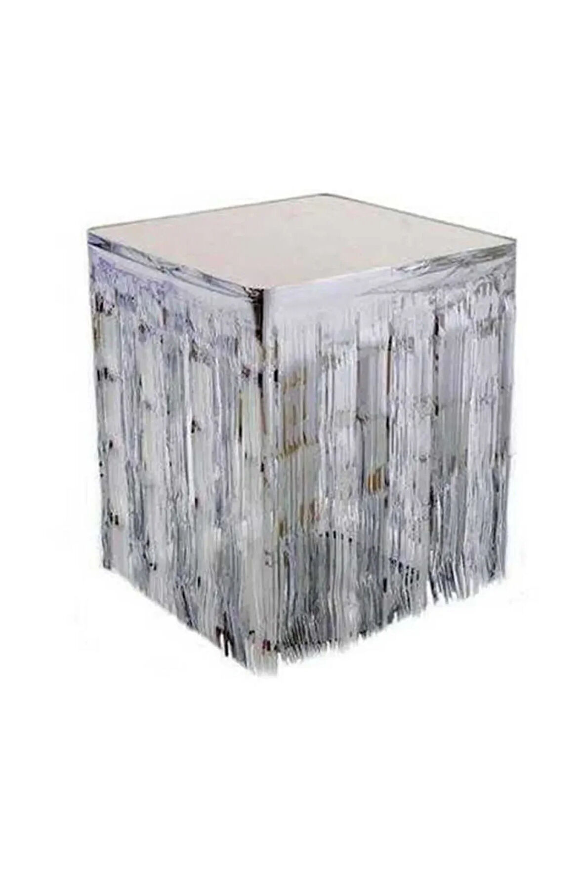 Masa Kenarı Eteği Ve Fonsüsü Metalize Gümüş 90cmx350cm