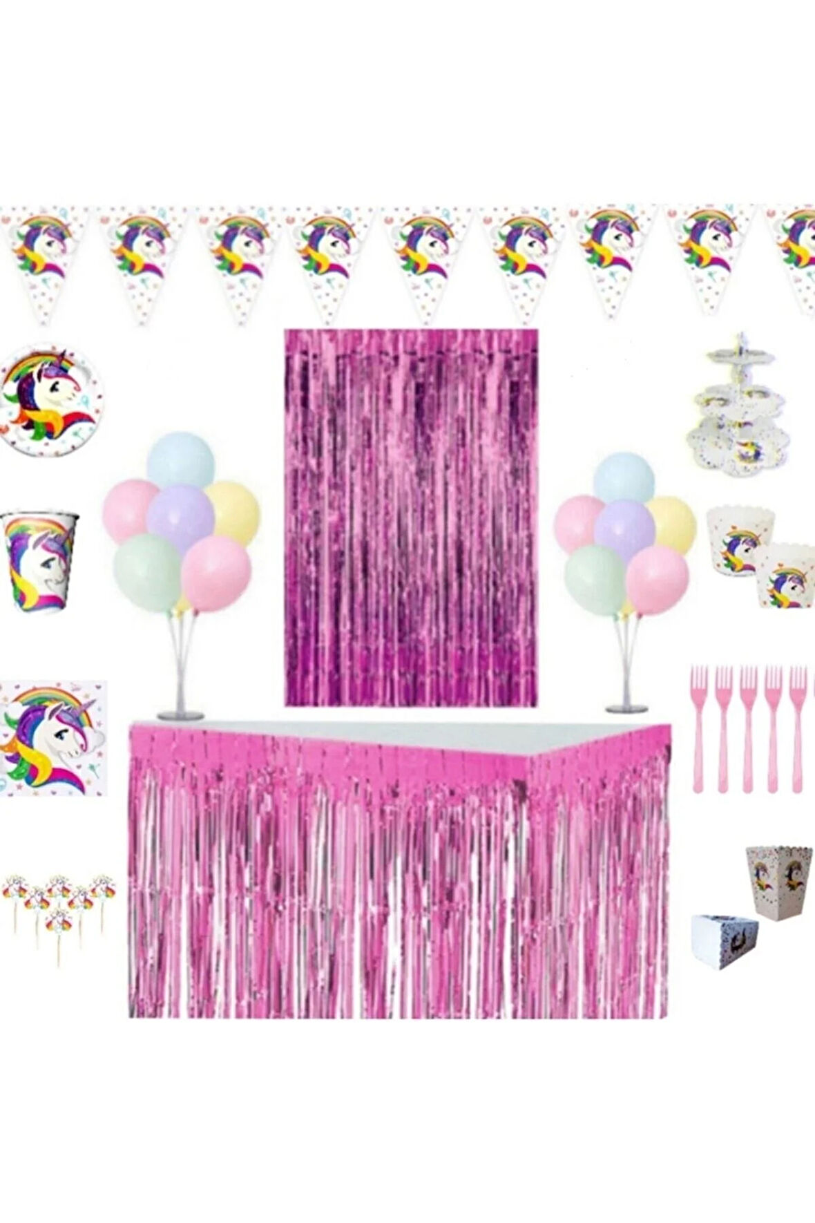 Unıcorn 16 Kişilik Doğum Günü Seti