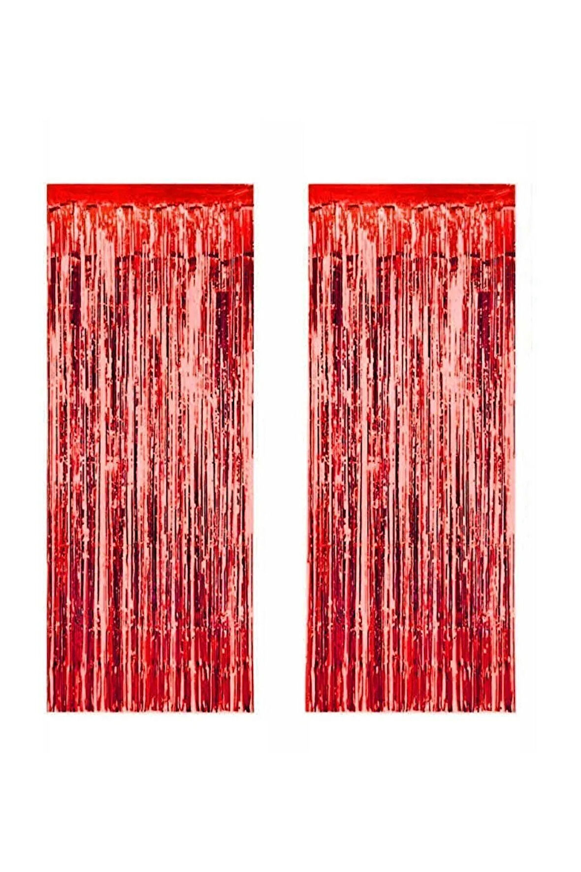 90*180 Kapı Perdesi Kapı Banner Fon Süsü Metalize Kırmızı