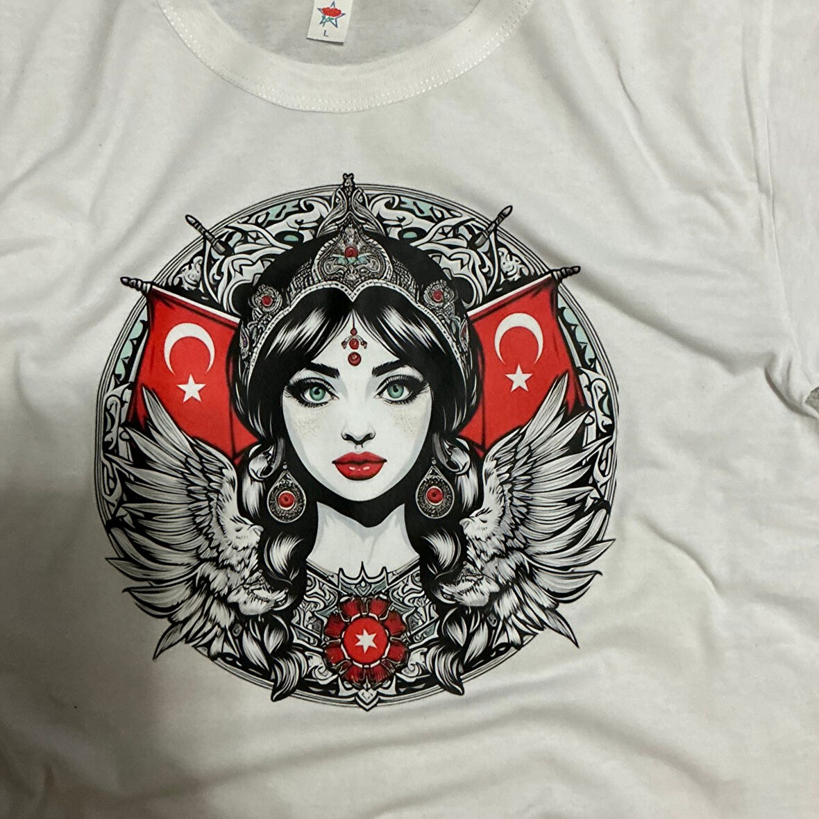 Güçlü Türk Kadını Baskılı Özel Tasarım Tişört