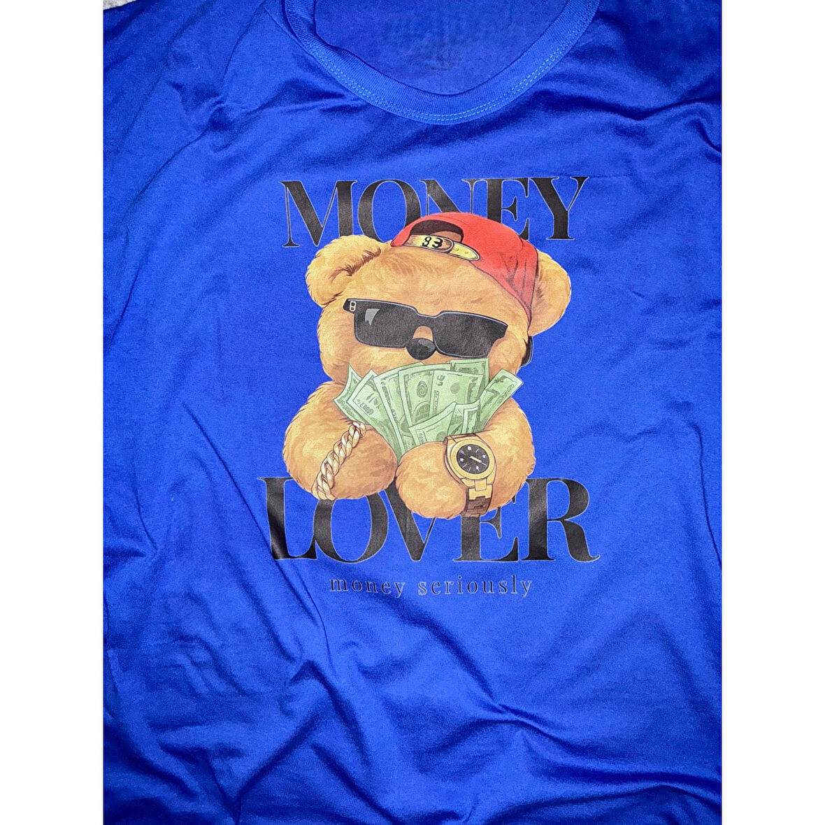 Zengin Ayıcık Baskılı Unisex Tişört