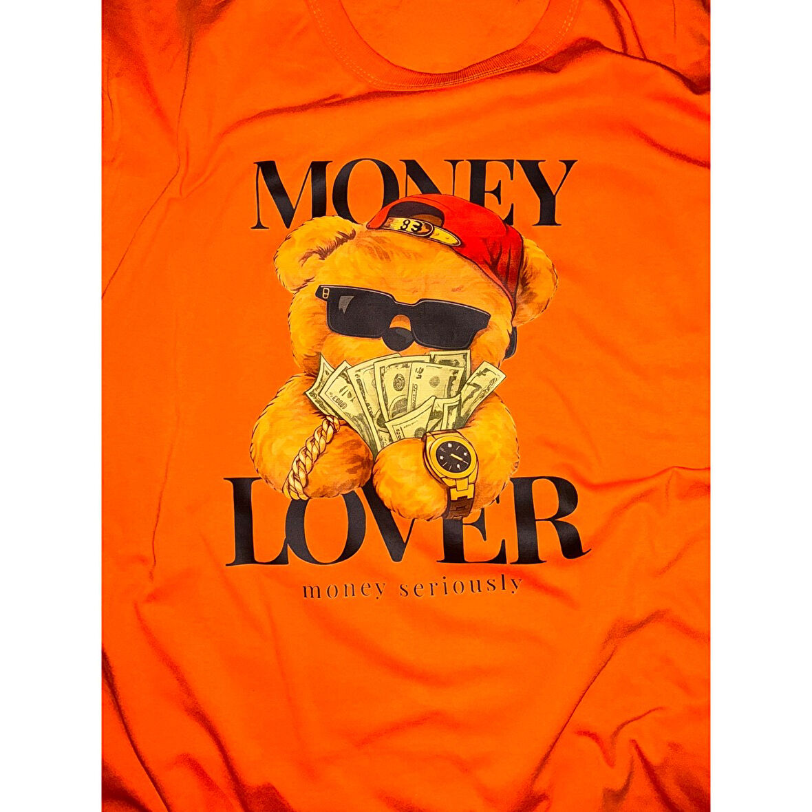 Zengin Ayıcık Baskılı Unisex Tişört