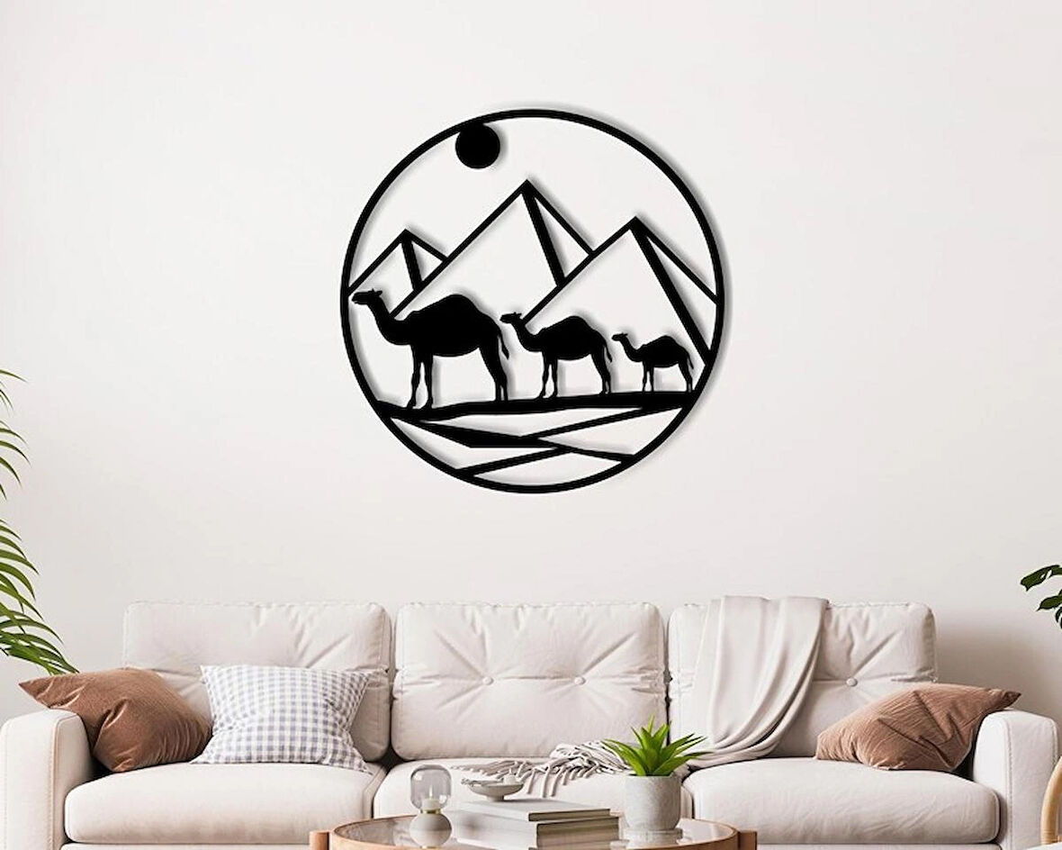 Deve Modern Ahşap duvar dekor tablo 