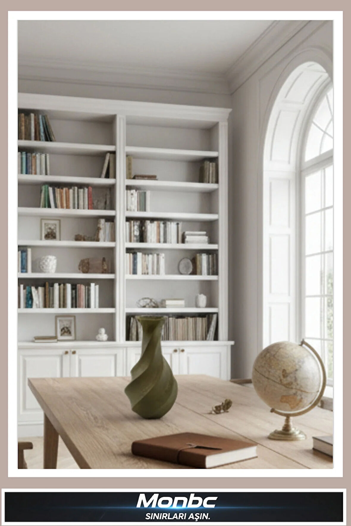 Monbc Modern Dekoratif Vazo  3D Tasarım Dekoratif Biblo, Hediyelik ve Ev Ofis İçin Şık Aksesuar