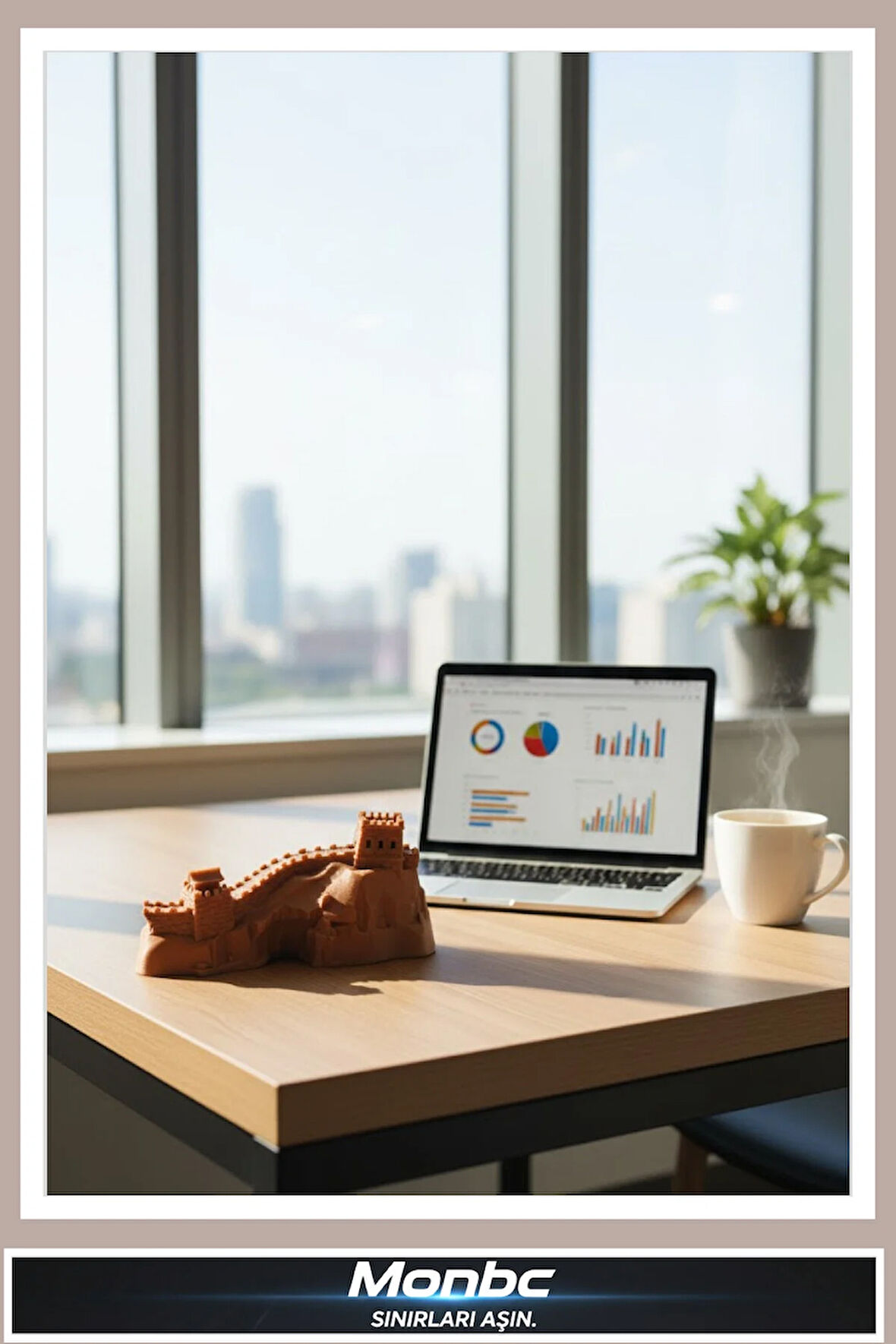 Monbc Çin Seddi Mini Masa Üstü 3D Tasarım Dekoratif Biblo, Hediyelik ve Ev Ofis İçin Şık Aksesuar