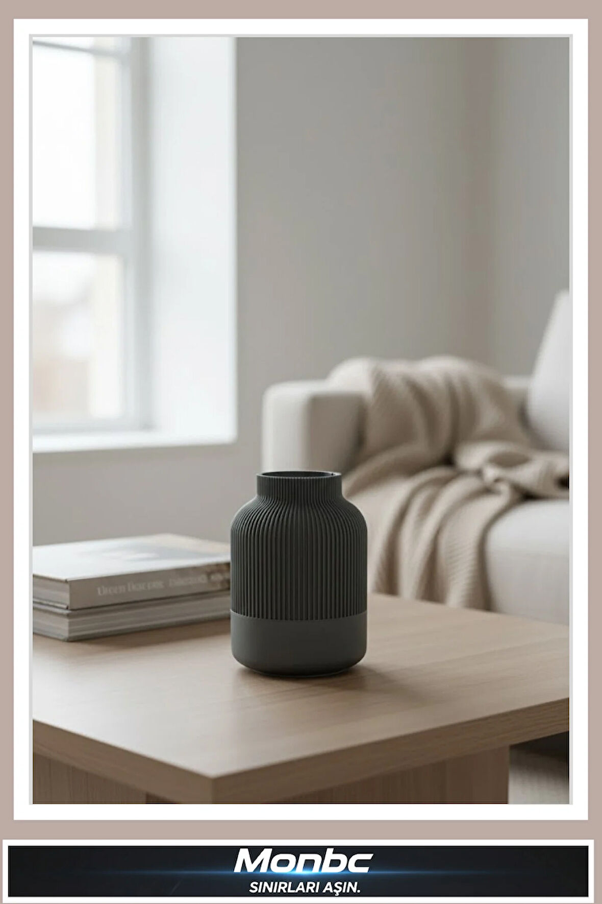 Monbc Modern Japon Mini Vazo  3D Tasarım Dekoratif Biblo, Hediyelik ve Ev Ofis İçin Şık Aksesuar