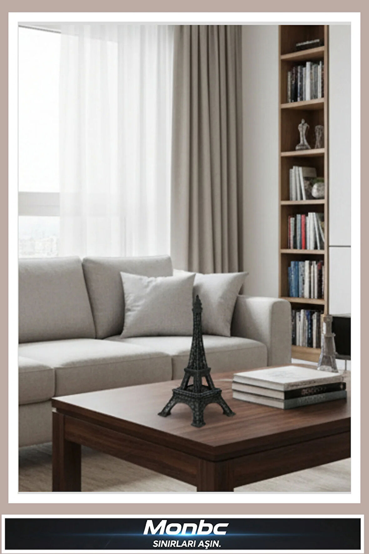 Monbc Eiffel Kulesi 3D Tasarım Dekoratif Biblo, Hediyelik ve Ev Ofis İçin Şık Aksesuar