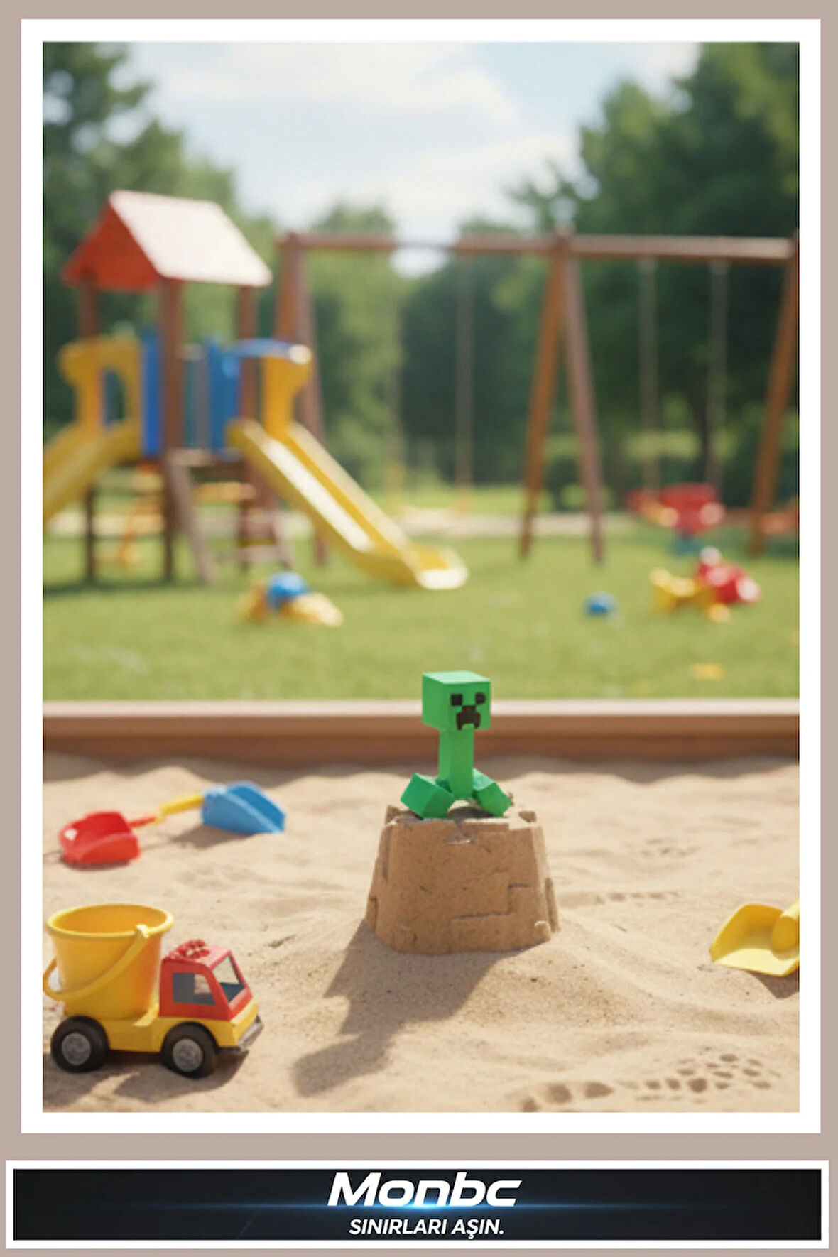 Monbc Minecraft Creeper Mini Figür 3D Tasarım Dekoratif Biblo, Hediyelik ve Ev Ofis İçin Şık Aksesuar