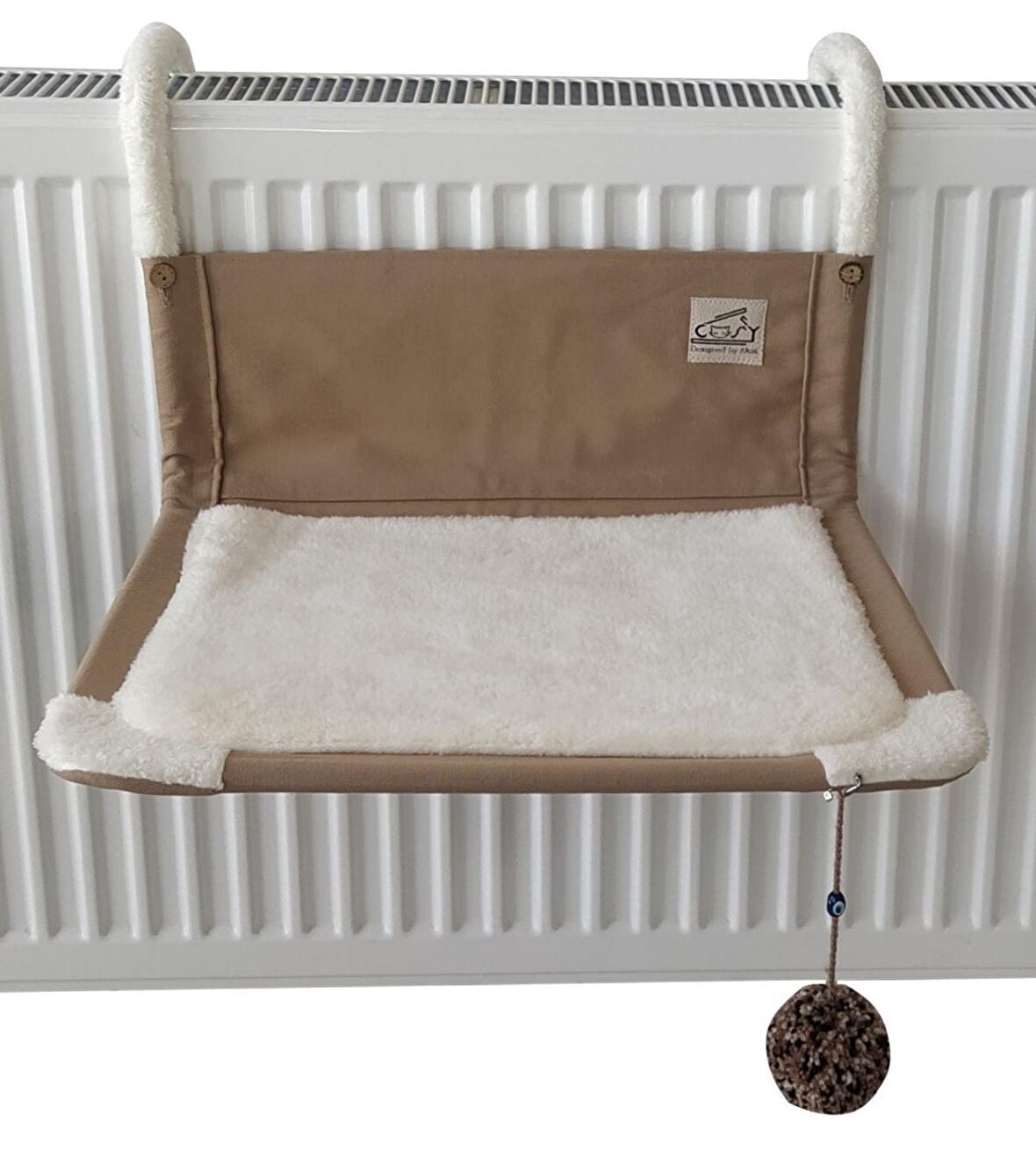 Akat Cosy Comfort Kedi Kalorifer Yatağı (Krem) (10 cm standart panel radyatörler için)