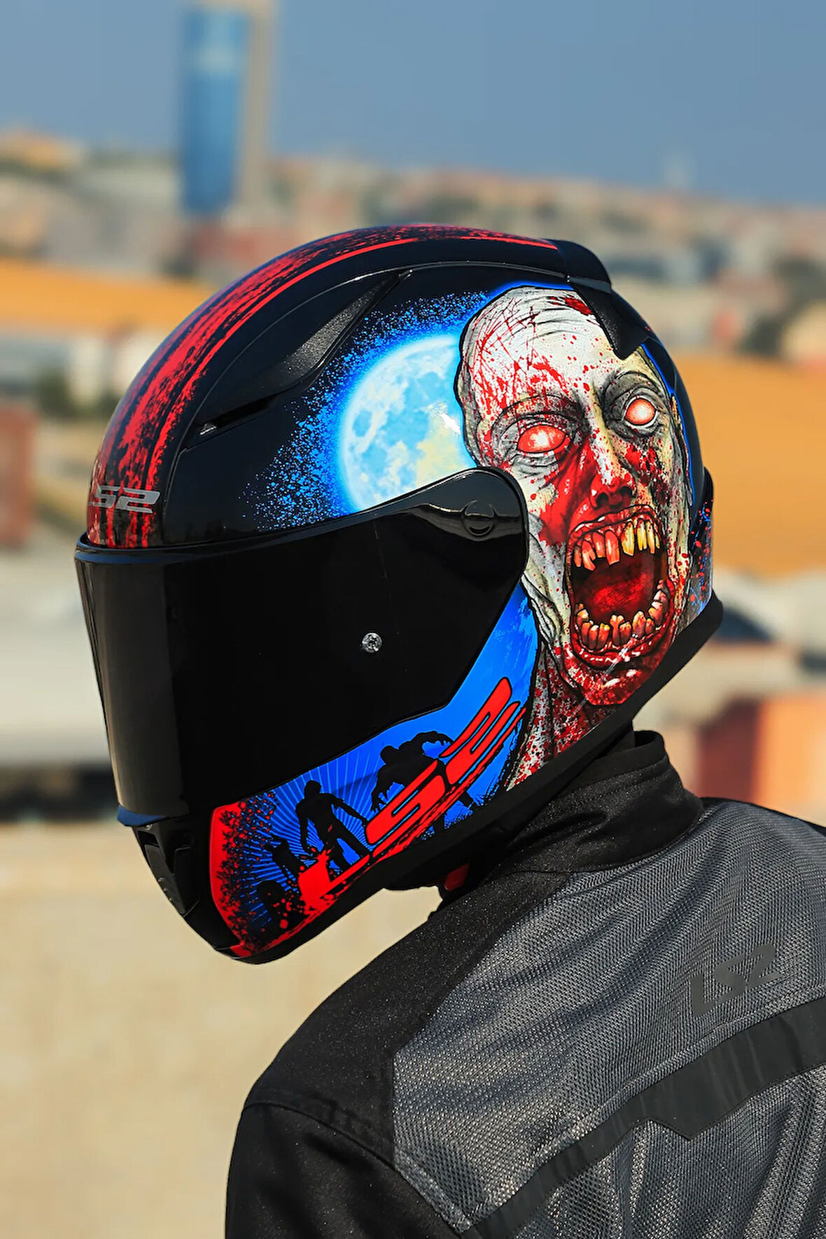 RAPID 2 ZOMBIE SİYAH-KIRMIZI KASK