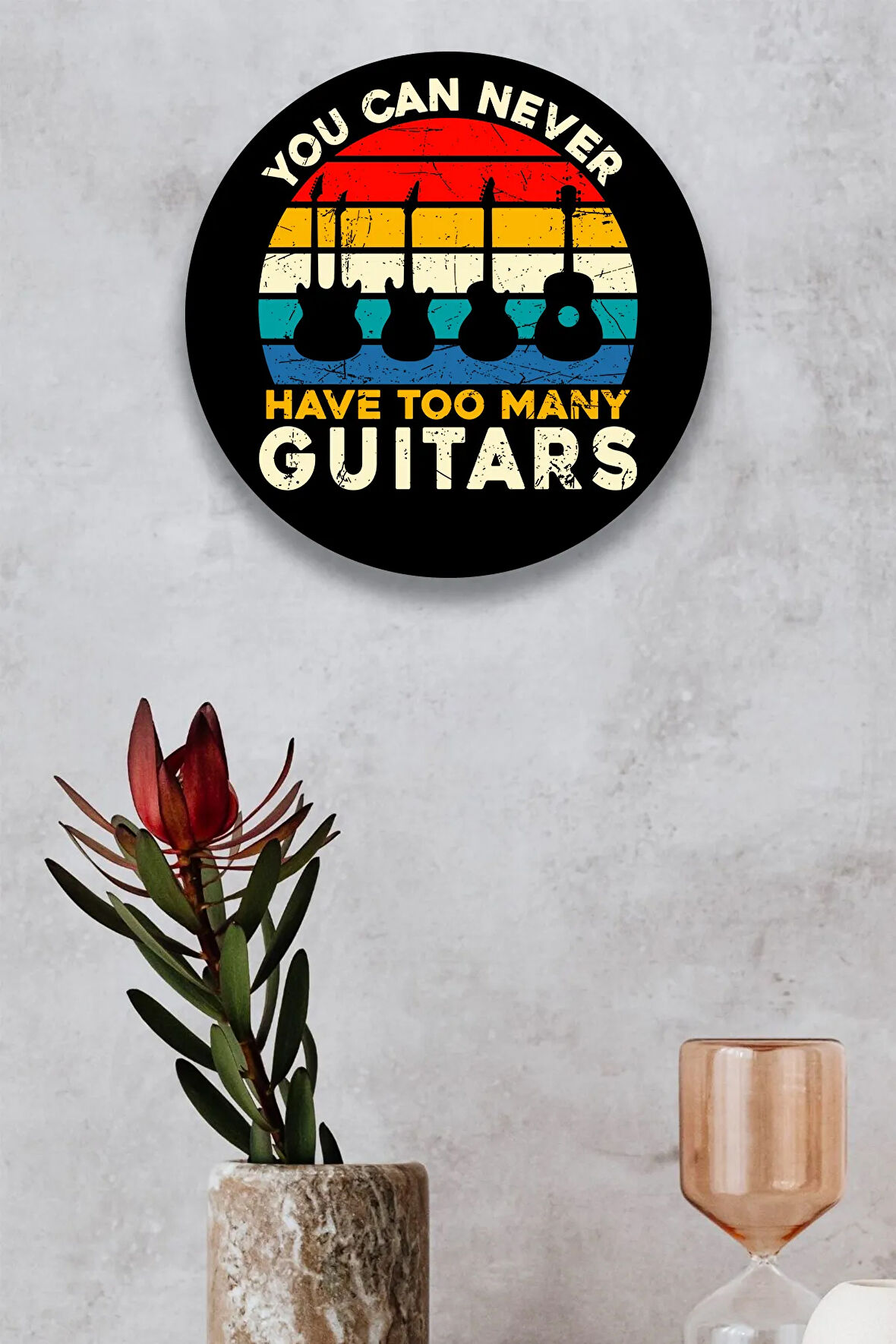 Müzik, Retro, Rock, Gitar Dekoratif Mdf Tablo Modeli, Tasarım Müzik Poster Süsü