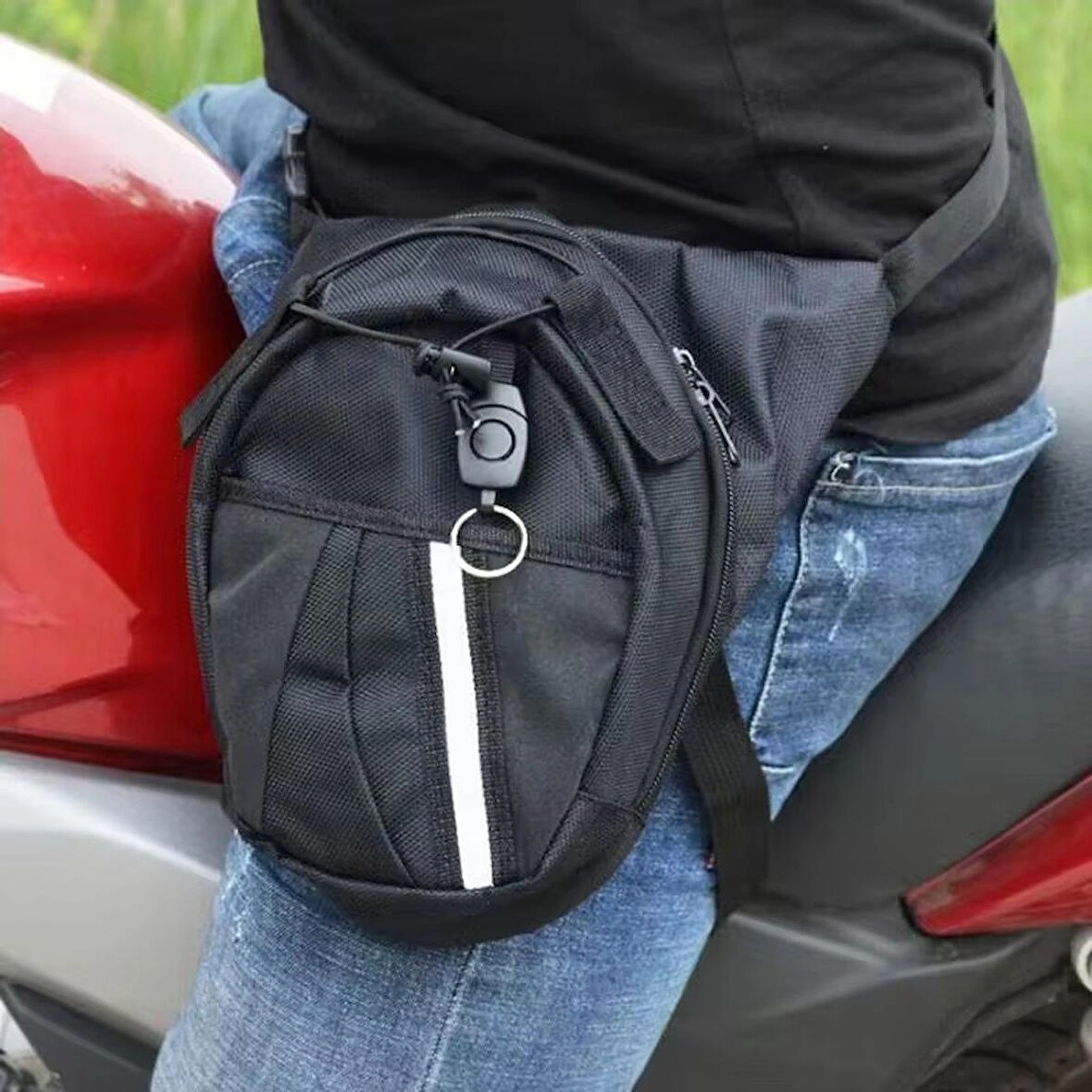 Motosiklet Bacak&bel Çantası Premium Suya Dayanıklı Unisex Geniş Ayarlanabilir Kemerli Motorcu Çanta